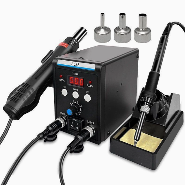 JR-8586 2-in-1 Hot Air Rework & Soldering Station